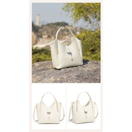 Genuine Leather Women Purses and Handbags Shoulder Tote Bags White
