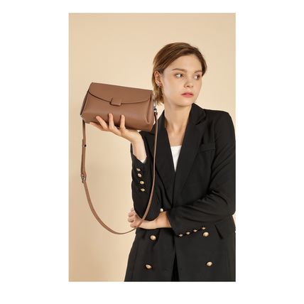 Genuine Leather Women Large Casual Handbag Apricot