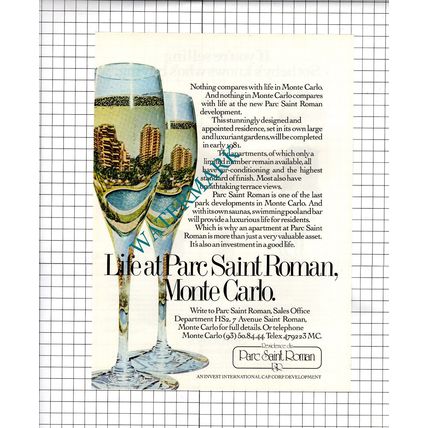 Parc Saint Roman Monte Carlo - 1980 Vintage Advert