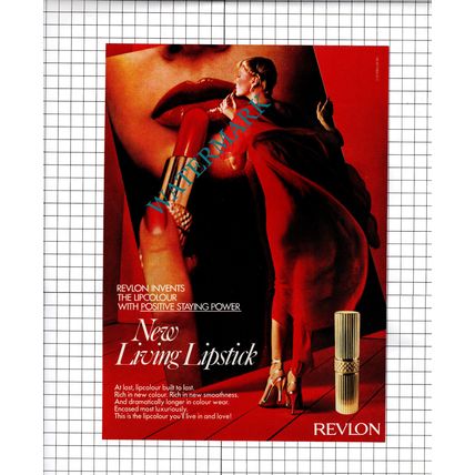 Revlon Lipstick VINTAGE ADVERT - 1980