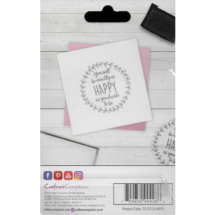 Crafter's Companion. Happy As You Decide Stamp. Stamping Cardmaking Scrapbooking