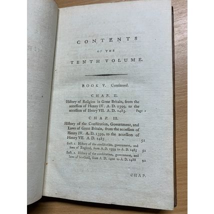RARE* 1800 "HISTORY OF GREAT BRITAIN 1399-1485" ROBERT HENRY VOL 10 BOOK (P5)