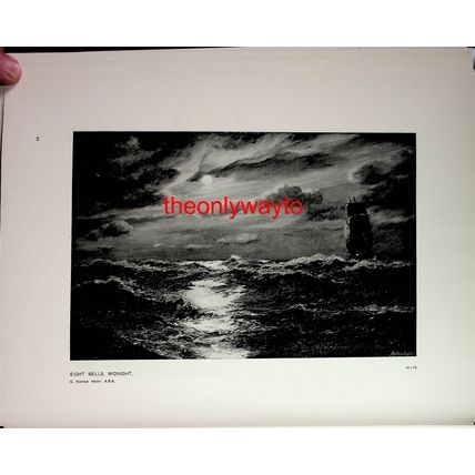 Eight Bells, Midnight, (Morning In Meadows, Reverse), Book Illustration (Print)