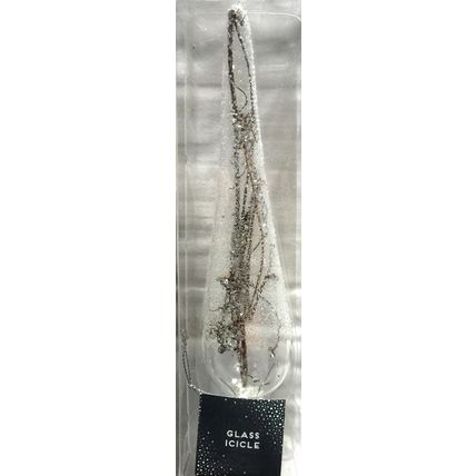 Christmas Glass Icicle Decoration - BNIP