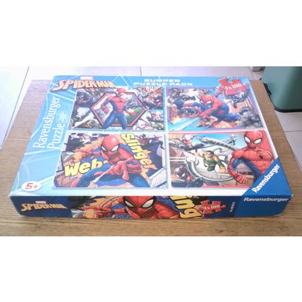 SPIDER-MAN Jigsaw Puzzles (4 x 100 Piece- SEE NOTES) Ravensburger (2017)