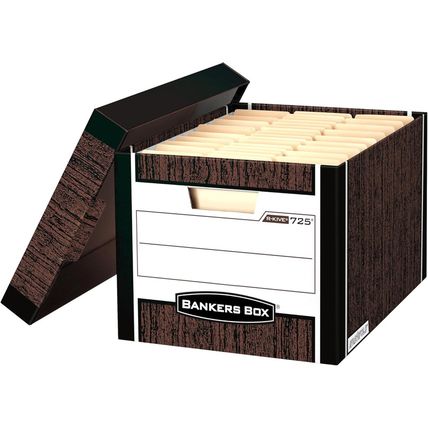 Bankers Box 12 Pack R-KIVE Heavy-Duty File Storage Boxes, Fastfold, Lift-Off Lid