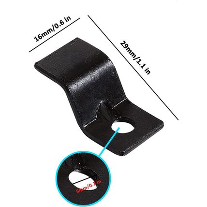 Table Top Fasteners, Z Clips for Table Tops 20 Packs (Black)