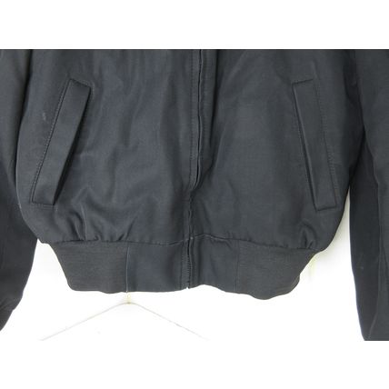 Vintage Neptune Garment Co. Boston Officer Jacket Black Polyester Wool 12 Womens