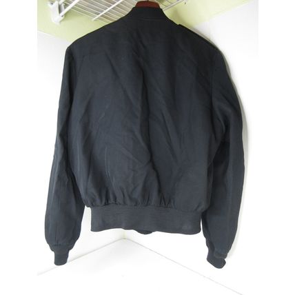 Vintage Neptune Garment Co. Boston Officer Jacket Black Polyester Wool 12 Womens