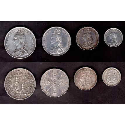 Great Britain. Victoria. 6d, 1/-, 2/- & 2/6d all 1887. dy23513