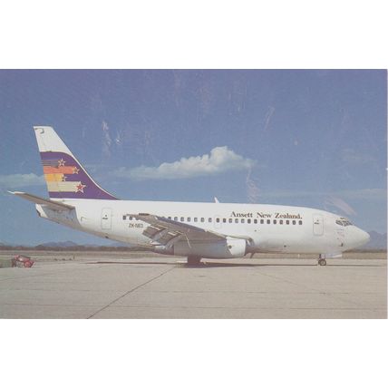 Ansett New Zealand Boeing B737 112 Civil Aircraft Postcard (QA265)