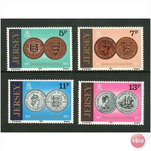 Jersey Pres Pack 1977 - SG 171-174 - Centenary Of Currency Reform