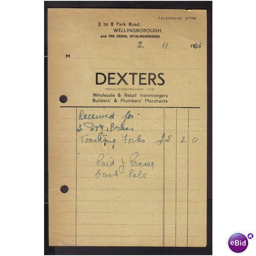 DEXTERS,PARK RD,WELLINGBOROUGH,NO RTHAMPTONSHIRE,2-11- 45