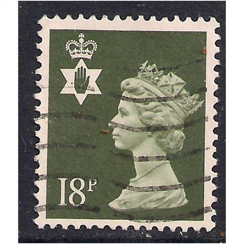 Northern Ireland GB 1987 18p Olive Grey Machin SG N146(D5)
