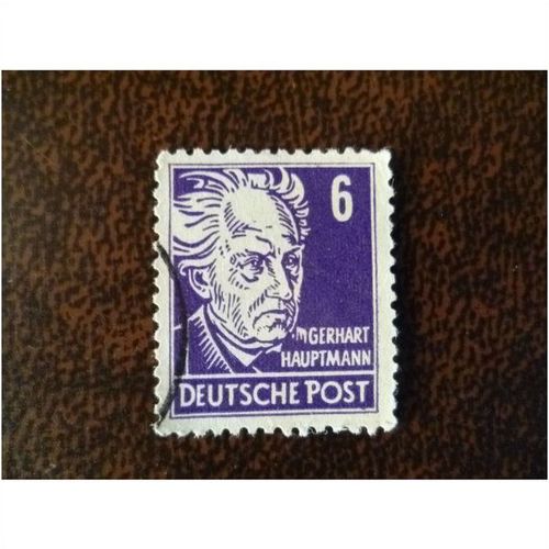 Germany 1948 Gerhart Hauptmann 6pf fine used stamp SGR34 Writer Novelist