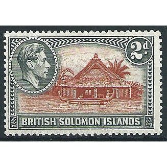 Solomon Islands 1939 SG63 2d Orange-Brown & Black Mounted Mint ... .