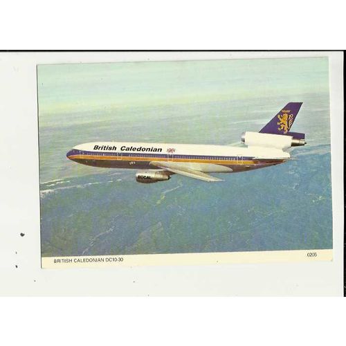 Aviation BRITISH CALEDONIAN DC10-30 Postcard by Skilton & Fry (0205)