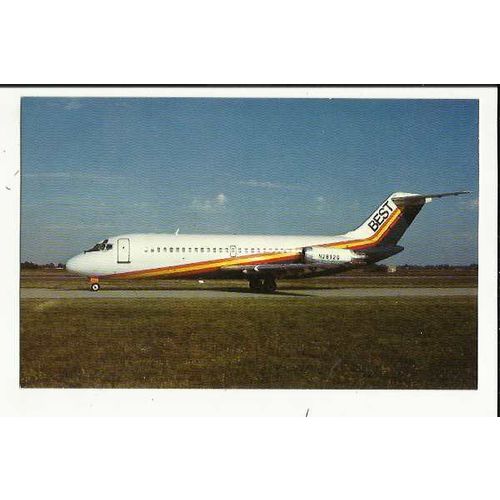 Aviation BEST AIRLINES DC9-15 Postcard by AeroGem (0102)