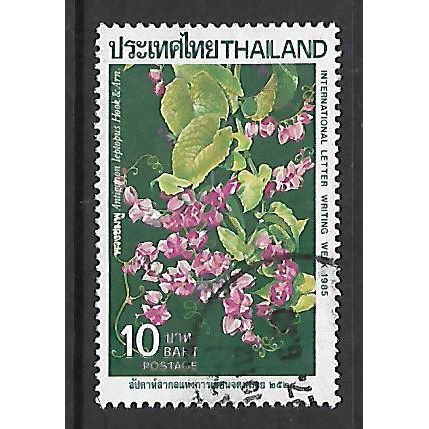 THAILAND 1985 CLIMBING PLANTS 10b CORAL VINE SG 1221 FINE USED