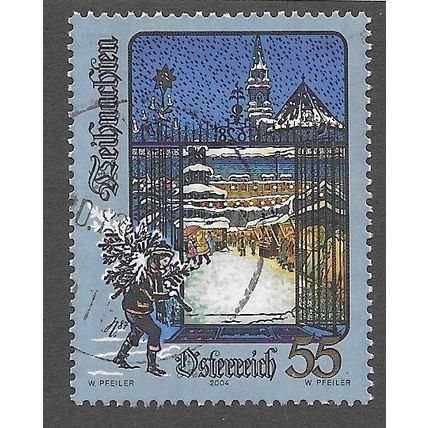 AUT 2004 55c ' CHRISTMAS' FINE USED (EBID73-210)