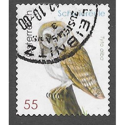 AUT 2009 55c (S/A) 'BIRDS - BARN OWL ' FINE USED (EBID73-366)