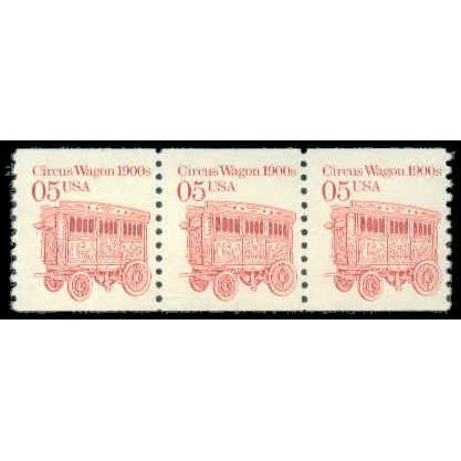 2452 5c Circus Wagon Fine MNH Dry Gum PNC 1/3 R0074