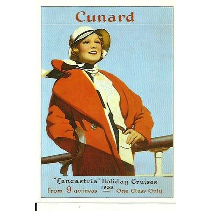 Advertising CUNARD Lancastria Cruises Postcard (Robert Opie ROCG 5)