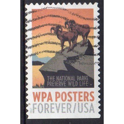 USA 2017 WPA Posters - National Parks Forever Used