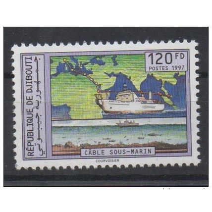Djibouti 1998 Mi. 642 ** neuf MNH Câble sous-marin 20 ans indépendance RARE
