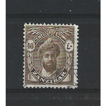 Zanzibar.SG316 40c Sultan Khalifa bin Harub (Sepia).Fine Used.Jul24b