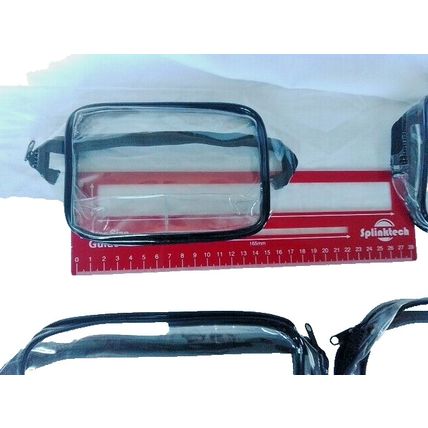 4 Clear Toiletry Bags for Makeup Cosmetics Zippped