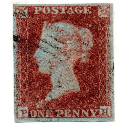 QUEEN VICTORIA FINE USED 1d. RED IMPERFORATE STAMP NEVER HINGED