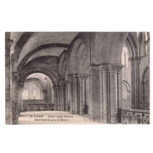 ABBEY OF ST, ETIENNE,CAEN, FRANCE vintage unused postcard (b) =
