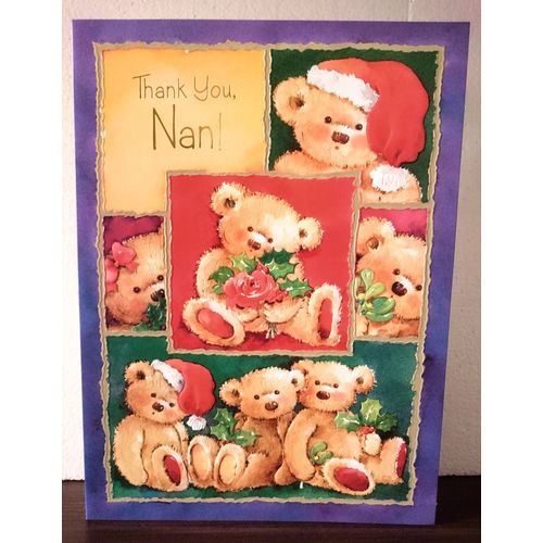 50% OFF Large Christmas Cards - Thank You, Nan 04 ** CLEARANCE SALE **