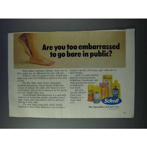 1981 Scholl Foot Care Ad - Are You Too Embarrassed?