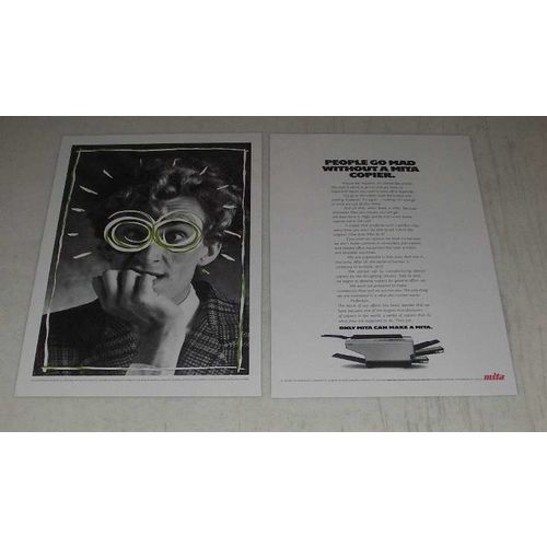 1989 Mita Copier Ad - People go mad without a Mita copier
