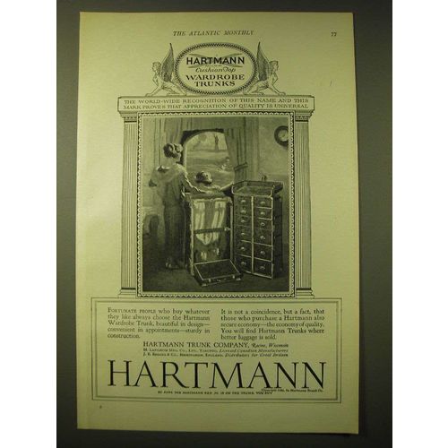 1924 Hartmann Trunk Company Ad - Appreciation of Quality
