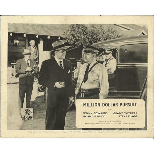 MILLION DOLLAR PURSUIT Penny Edwards, Grant Withers F-O-H Stills (7)