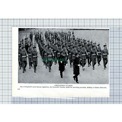 C4486) Grenadier Guards Chelsea Barracks ~ 1939 Clip