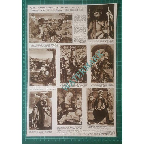 X696) Lord Conway of Allington Paintings Sale Sotheby's - 1951 Cutting