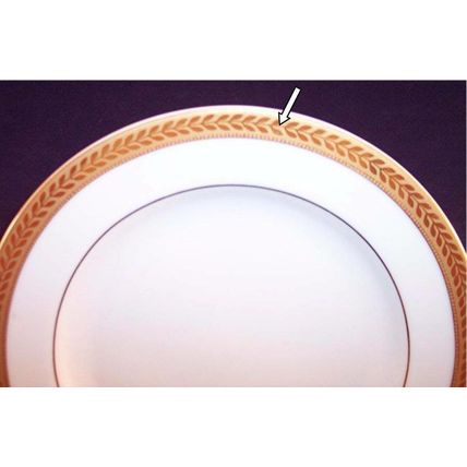 Block Manchester Gold Salad Dessert Plate, Excellent Condition!