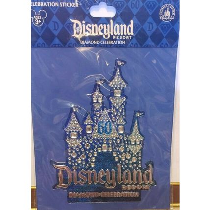 DISNEYLAND 60TH ANNIVERSARY DIAMOND CELEBRATION CASTLE WINDOW STICKER~NEW~