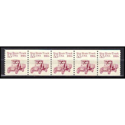 2125 5.5c Star Route Truck Very Fine MNH Dry Gum PNC 1/5 X0383