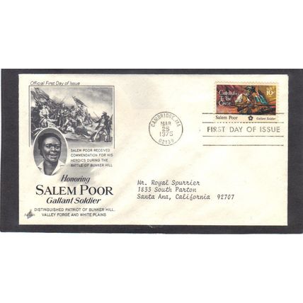 FDC Art Craft 1560 10c Salem Poor (Cachet-Typed/A) CV41812