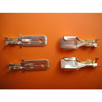 DC Power Connector s, T Type, Pair - Male & Female Set. New Old Stock