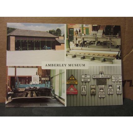multiview Roads & roadmaking unused postcard by Amberley Museum ARUNDEL SUSSEX =