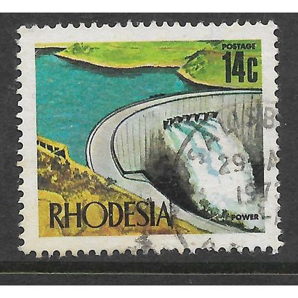 RHODSIA 1970 14c KARIBA DAM SG 446a FINE USED#2