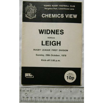 1978 programme Widnes v. Leigh