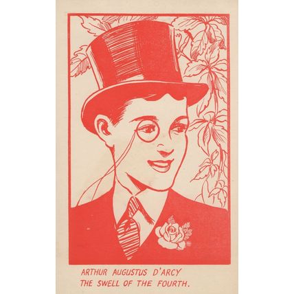 Augustus D'Arcy The Gem Eyeglass Comic Old London Advertising Postcard