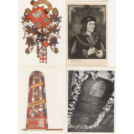 King Richard III 3rd Painting Grave Society 4x Postcard s
